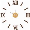 MPM Quality Orologio da parete fai da te, grande orologio adesivo, marrone, moderno 3D, numeri e indici romani, movimento al quarzo, decorazione da parete, E01.3772.50..