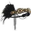 Cucudy Costume da donna e da uomo, stile retrò, stile anni '20, costume da mafia gatsby Art Deco Flapper Party 1920s Gatsby gioielli da donna boa di piume accessori per ballo di fine anno