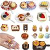 Elektheim 56 pezzi in miniatura cibo e bevande, decorazione in resina per casa delle bambole, accessori alimentari, mini cucina, piccoli accessori per bambole, accessori per mini cucina, tea party fai da te