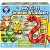 Orchard Toys My First Snakes & Ladders - Gioco per bambini grandi con pezzi da gioco 3D colorati giganti, giochi da tavolo per bambini e bambini, età 3-6 anni, per 2-4 giocatori