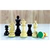 StonKraft Pezzi di scacchi in legno da collezione, monetine, pedine, scacchi, 9,5 cm, nero