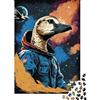 9K4D7V2G Anatra Spaziale Arte Puzzle 1000 Pezzi Carta per Adulti Gioco di Puzzle 1000 Pezzi Illustrazione Retrò Relax Famiglia Decorazione Regalo 38x26cm/1000pcs