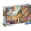 Clementoni - Puzzle 500 Pezzi per Adulti e Ragazzi, Illustrazione Tema Victorian Promenade, Idea Regalo, Compact Box, Made in Italy, 49x36 cm, Poster Incluso, 35618
