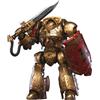 JOYTOY 1/18 Statuetta giocattolo Warhammer The Horus Heresy, Legio Custodes Contemptor Galatus Dreadnought, 25cm Figura da collezione,15 anni e più