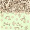 REEKNOKOL 100 Pz Confetti Baby Shower, Decorazioni in Legno per Festa di Compleanno e Gender Reveal (Stile 1)