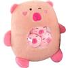 PUXZYAX Meraviglioso Peluche a Forma di Capibara per Il Tempo Libero e Un Cuscino Accogliente con Piccole Bambole e Una Finestra. Simpatico Peluche a Forma di, Rosa, 30 cm
