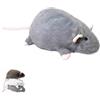 Ysaca Peluche di Ratto Chonky, Realistico Carino Topo Grasso Peluche, Morbido Jumbo Paffuto Cuscino di Peluche per Letto Divano Decorazione Stanza, Regalo Abbracciabile per Adulti (Grigio, 50cm)