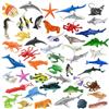 anyìshwu 48 Pezzi Assortiti Mini Vinile Plastica Oceano Mare Figure di Animali Giocattolo Set (Oceano Mare Figure)