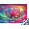 TVJOFXPWXNVU Rosa Cuore da Sogno 1000 Pezzi Puzzle di Carta per Adulti Allenamento Mentale Decorazione Artistica da Parete Puzzle in Carta 38x26cm/1000pcs