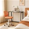MEUBLE COSY Set Scrivania e Sedia da Ufficio Salvaspazio per Lavorare e Studiare da Casa, Nero + Arancione