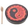 1 set di tamburo sciamanico da 25 cm con bacchetta di legno, tamburo simbolo