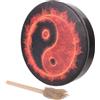 1 set di tamburo sciamanico da 25 cm con bacchetta di legno, tamburo simbolo