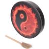 1 set di tamburo sciamanico da 25 cm con bacchetta di legno, tamburo simbolo