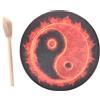 1 set di tamburo sciamanico da 25 cm con bacchetta di legno, tamburo simbolo