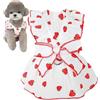 Generic Pettorina per cani con motivo floreale, vestito con pettorina per cani | papillon traspirante con fibbia con coulisse per gatti di piccola taglia