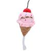 MISNODE Giocattolo di Peluche per Cani con Stridio per Cuccioli, Giocattoli di Peluche per Cani a Forma di Gelato, Giocattolo da Masticare per Animali Domestici con Suono Stridulo Giocattoli(Polvere)