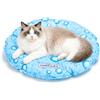 Nobleza Cuccia Rinfrescante per Animali Domestici, Tappetino Auto-Rinfrescante per Cani e Gatti, Letto Rotondo in Gel Fresco Estivo, Cuscino Refrigerante Impermeabile,43 * 43 * 4CM