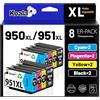 Koala Cartucce Compatibili per HP 950 XL 951 XL 950XL 951XL (BK/C/M/Y 8 Combo Pack) per la ricarica delle Officejet Pro 8100 8110 8610 8620 8625 8630 8640 251dw 276dw