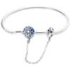 KUNSIR Moments-Bracciale Donna Adatto per Ciondolo Argento Sterling 925 Braccialetto Snake Bracciali Compatibile con Pandora Ciondolo