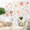 JNYUTEEN 8 Fogli Adesivi Murali Fiori Margherita, 64 Pezzi Adesivi Murali Margherite Boho, Graziosi Adesivi da Parete Floreali per Decorazione della Parete di Casa