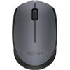 LOGITECH Mouse Bluetooth M170 senza fili, ricevitore USB, design per destri e mancini, nero-grigio