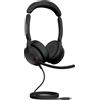 GN Jabra Jabra Evolve2 50 UC Stereo - Auricolare - On-Ear - Bluetooth - wireless - cancellazione attiva del rumore - USB-C - Sc