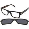 David Beckham DB 7129/CS WR7/C3 | Occhiali da Vista con Clip da Sole | Prova Online | Plastica | Quadrati | Nero | Adrialenti