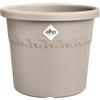 Elho Algarve Cilindro 30 cm - Grande vaso per piante da esterno - Fioriere - 100% plastica riciclata - Mushroom Beige