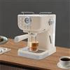 Esyogen Macchina per caffè espresso da 1500 ml, semiautomatica, con montalatte, 1050 W, compatta, per casa, ufficio, caffè, bianco