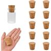 INCREWAY Confezione da 10 tappi conici in sughero per bottiglia di vino in vetro, 35 x 26 x 35 mm