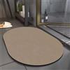 Odot Tappeto Bagno Antiscivolo Diatomite Tinta Unita, Lavabile Assorbente Asciugatura Rapida Tappetino in Microfibra Tappetino da Bagno per Doccia Ingresso Cucina (Cachi,80x120cm)