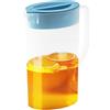 Povanjer Caraffa per succo con coperchio, 1,5/2 l, brocca per acqua, caraffa per frigorifero, brocca in plastica, brocca per tè freddo, brocca d'acqua, teiera con manico per bevande fredde come succo, tè