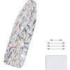 BLEDD 60 x 160 cm/XXL cotone stampato copriasse da stiro universale grande copriasse da stiro con cuscino imbottito in cotone stenopeico e fissaggi elasticizzati