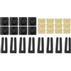 PATIKIL Kit di Bilanciamento per Pale Ventilatore a Soffitto, 8 Set Include 8pz Clip Bilanciamento in Plastica e 8pz 5G e 12pz 3G Pesi per Ventilatore a Soffitto, Tono Oro/Nero