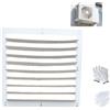 QSNYJPL Griglia di Ventilazione Rettangolare Bianca, Deflettori Climatizzatore, Copri Motore Condizionatore Esterno Anti-soffiaggio Diretto per Acciaio Zincato(58x58cm/23x23in)