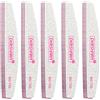 DERSHARA Lime unghie professionali multifunzione Lima Unghie a doppia faccia 80/100 grit Manicure Buffer Double sided per Unghie in Cristallo Naturale Acrilico - 15 pezzi (80/100)