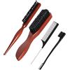 TAIXING 2 Pezzi Spazzola Setole Cinghiale Spazzola per Coda Tirata Spazzola con Setole di Cinghiale di Legno Naturali Spazzola Cinghiale per Capelli per Styling di Capelli e Barba, Grandi e Piccole