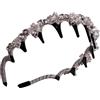 Generico Fascia Di - Fascia Artiglio | Banda Per Capelli Con I Capelli Da Sposa, Con Il Cranio Alto | Non -Slip, Fasce Alla Moda, Decorative Per Donne, Ragazze, Damigelle, Spose, Feste, Matrimoni,