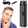 Povanjer rasoio elettrico portatile - Rasoio da uomo da viaggio rasoio da uomo,Rasoi da viaggio tascabili ricaricabili USB, uso con un solo pulsante e uso secco