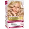 L'Oreal Paris L'Oréal Paris Colorazione Triplo Trattamento Excellence, Con Acido Ialuronico, 100% Copertura Capelli Bianchi, Per Capelli Più Idratati, Biondo Chiarissimo (9)