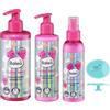 Balea Professional Set di 3 shampoo Happy Berry Light Comb da 250 ml + balsamo a pettine leggero Happy Berry da 200 ml + spray leggero Happy Berry da 150 ml + Bonus: 1 spugna in silicone