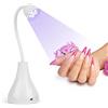 Generic Lampada per unghie UV LED girevole a 360°, asciugatura rapida a mani libere, con modalità flash, per manicure domestica e salone, colore bianco