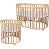 Waldin Lettino Evolutivo Ovale 7 in 1 con Materasso - Natural