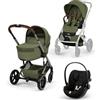 Cybex Gold Trio Balios S Lux con Navicella pieghevole e Cloud G3 - Moss Green