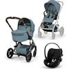 Cybex Gold Trio Balios S Lux con Navicella pieghevole e Cloud G3 - Stormy Blue