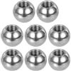 PATIKIL 8 Pezzi Dado A Sfera M5x10mm Filettatura Femmina Tondo Argento | 304 Acciaio Inossidabile, Coprivite A Foro Cieco, Per Illuminazione Macchinari DIY Decorazione