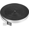 NZNSML Nastro sigillante in gomma autoadesiva, 6 mm x 1,5 mm x 20 m, per porte, finestre, bagno, doccia, anti-freddo, vento, nero, bianco