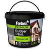 FARBEX Vernice Gommata Liquida Impermeabilizzante - Rivestimento Elastico per Interni/Esterni su Cemento, Legno, Metallo e Piastrelle, 1,2 kg Bianco - Protegge da Umidità e Crepe