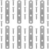 YEWLACA - Staffe dritte piatte da 94 mm x 20 mm, in acciaio inox, staffe angolari dritte, fissaggio piatto con viti