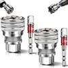 Generic Chiave a bussola universale regolabile con adattatore, strumento universale multifunzione, super chiave a bussola adatta, strumento di manutenzione universale, per metriche da 3/8, 10-19 mm (2 pezzi)